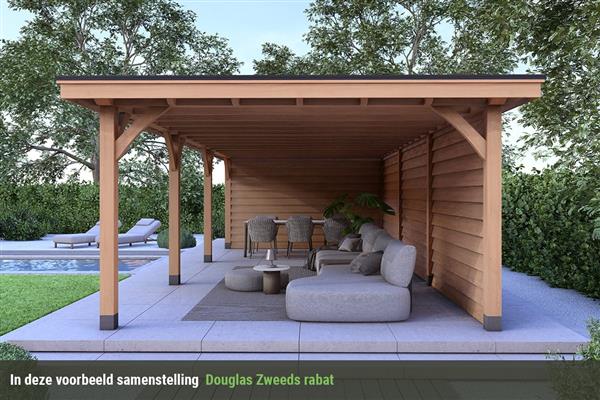 Grote foto overkapping royal serie 4 douglas 1400 x 310 cm tuin en terras tuinhuisjes en blokhutten