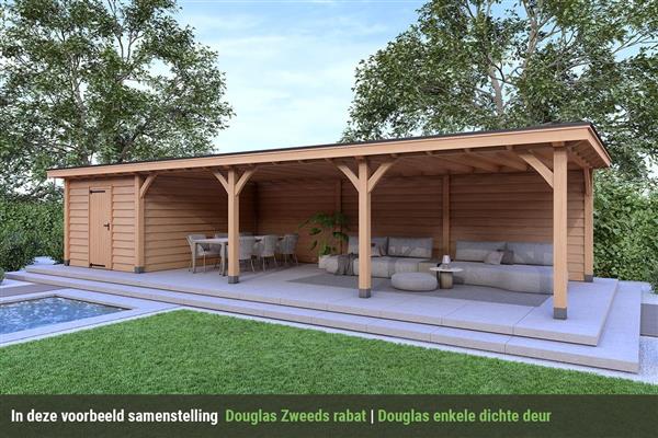 Grote foto overkapping royal serie 4 douglas 1400 x 310 cm tuin en terras tuinhuisjes en blokhutten