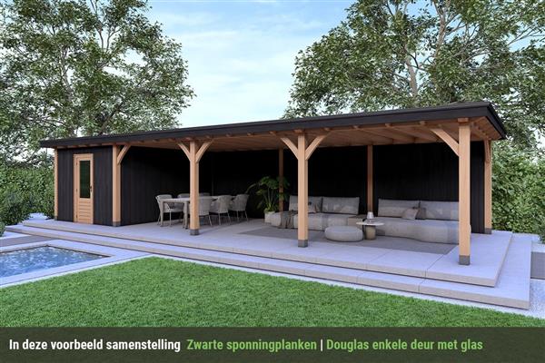 Grote foto overkapping royal serie 4 douglas 1400 x 310 cm tuin en terras tuinhuisjes en blokhutten