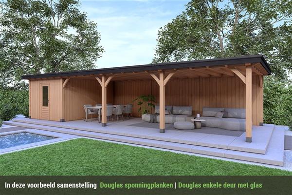 Grote foto overkapping royal serie 4 douglas 1400 x 310 cm tuin en terras tuinhuisjes en blokhutten