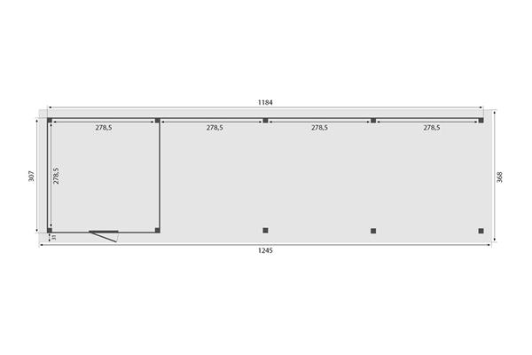 Grote foto overkapping royal serie 4 douglas 1200 x 310 cm tuin en terras tuinhuisjes en blokhutten