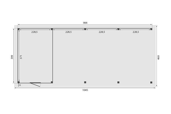 Grote foto overkapping royal serie 4 douglas 1000 x 400 cm tuin en terras tuinhuisjes en blokhutten
