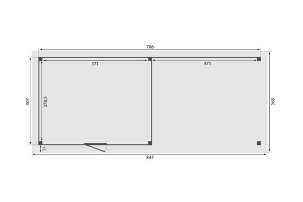 Grote foto overkapping royal serie 4 douglas 800 x 310 cm tuin en terras tuinhuisjes en blokhutten