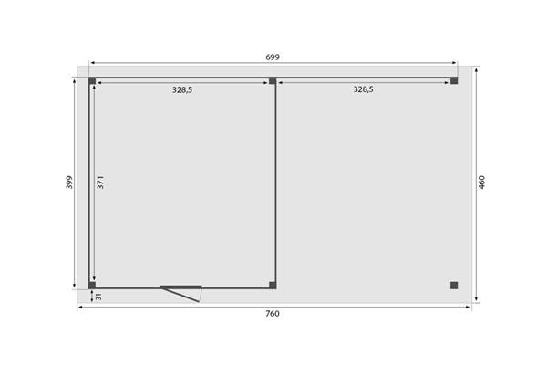 Grote foto overkapping royal serie 4 douglas 700 x 400 cm tuin en terras tuinhuisjes en blokhutten