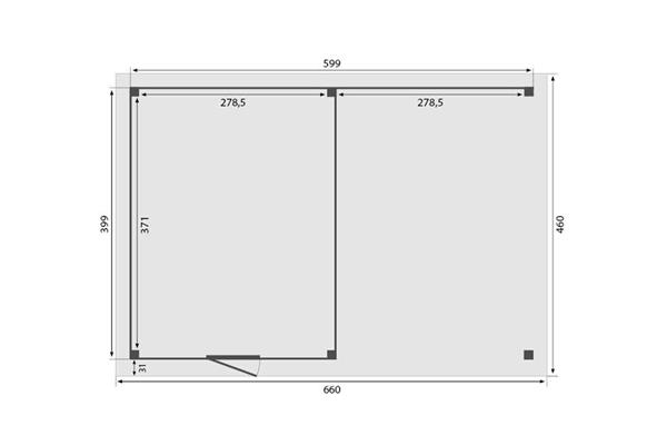Grote foto overkapping royal serie 4 douglas 600 x 400 cm tuin en terras tuinhuisjes en blokhutten