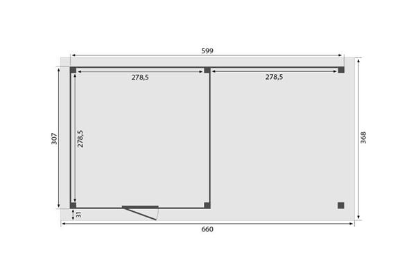 Grote foto overkapping royal serie 4 douglas 600 x 310 cm tuin en terras tuinhuisjes en blokhutten