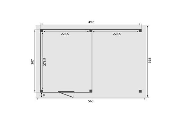 Grote foto overkapping royal serie 4 douglas 500 x 310 cm tuin en terras tuinhuisjes en blokhutten