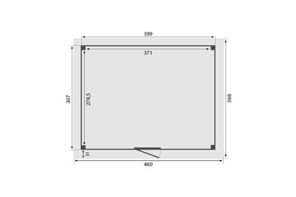 Grote foto overkapping royal serie 4 douglas 400 x 310 cm tuin en terras tuinhuisjes en blokhutten