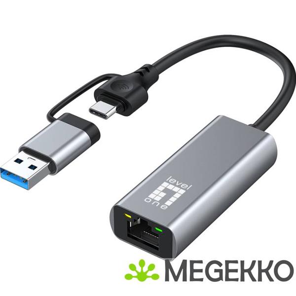Grote foto levelone usb 0423 netwerkkaart ethernet 2500 mbit s computers en software netwerkkaarten routers en switches