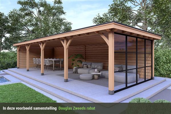 Grote foto overkapping royal serie 3 douglas 1200 x 310 cm tuin en terras tuinhuisjes en blokhutten