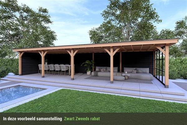 Grote foto overkapping royal serie 3 douglas 1200 x 310 cm tuin en terras tuinhuisjes en blokhutten