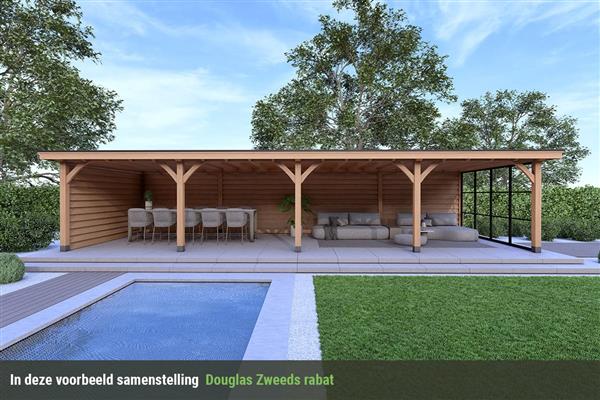 Grote foto overkapping royal serie 3 douglas 1200 x 310 cm tuin en terras tuinhuisjes en blokhutten