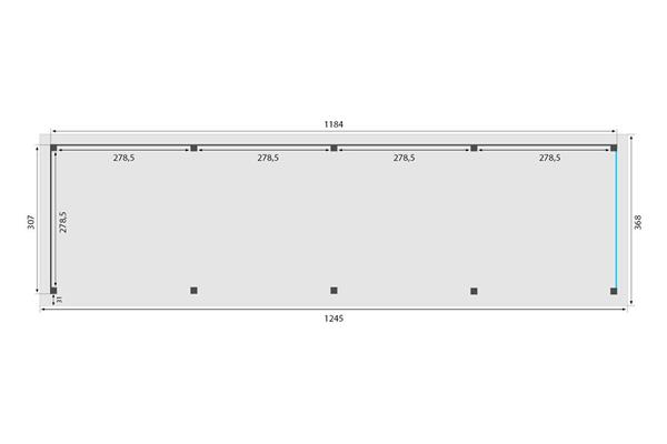 Grote foto overkapping royal serie 3 douglas 1200 x 310 cm tuin en terras tuinhuisjes en blokhutten