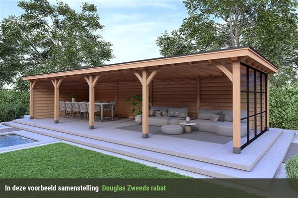 Grote foto overkapping royal serie 3 douglas 1200 x 310 cm tuin en terras tuinhuisjes en blokhutten