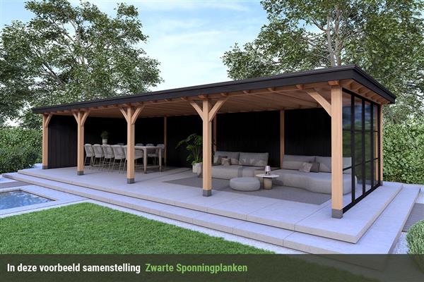 Grote foto overkapping royal serie 3 douglas 1200 x 310 cm tuin en terras tuinhuisjes en blokhutten