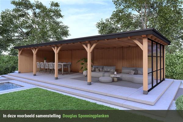 Grote foto overkapping royal serie 3 douglas 1200 x 310 cm tuin en terras tuinhuisjes en blokhutten