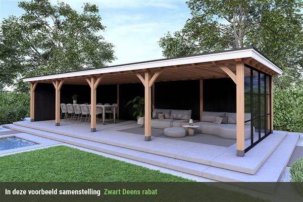 Grote foto overkapping royal serie 3 douglas 1200 x 310 cm tuin en terras tuinhuisjes en blokhutten
