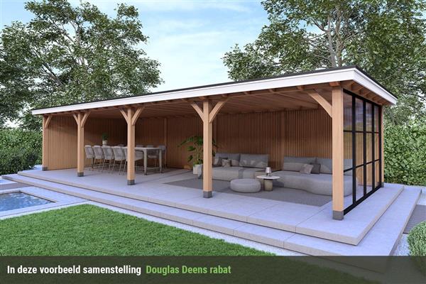 Grote foto overkapping royal serie 3 douglas 1200 x 310 cm tuin en terras tuinhuisjes en blokhutten
