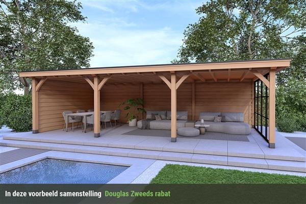 Grote foto overkapping royal serie 3 douglas 900 x 310 cm tuin en terras tuinhuisjes en blokhutten