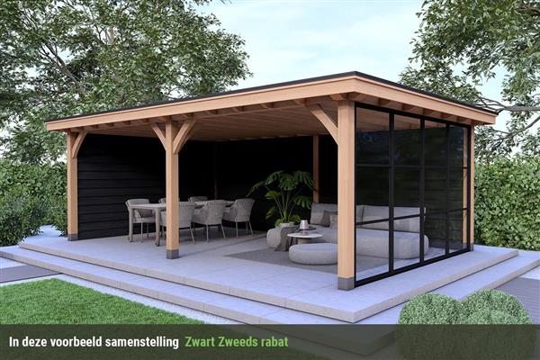 Grote foto overkapping royal serie 3 douglas 800 x 400 cm tuin en terras tuinhuisjes en blokhutten