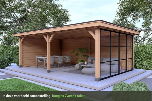Grote foto overkapping royal serie 3 douglas 800 x 400 cm tuin en terras tuinhuisjes en blokhutten