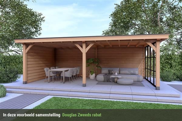 Grote foto overkapping royal serie 3 douglas 800 x 400 cm tuin en terras tuinhuisjes en blokhutten