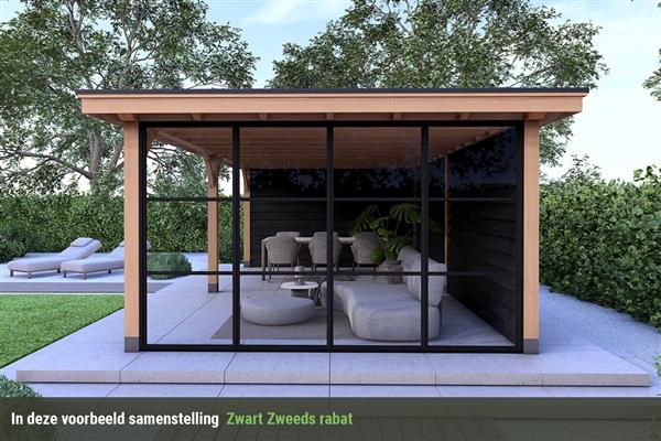 Grote foto overkapping royal serie 3 douglas 800 x 400 cm tuin en terras tuinhuisjes en blokhutten