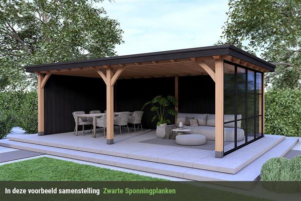 Grote foto overkapping royal serie 3 douglas 800 x 400 cm tuin en terras tuinhuisjes en blokhutten