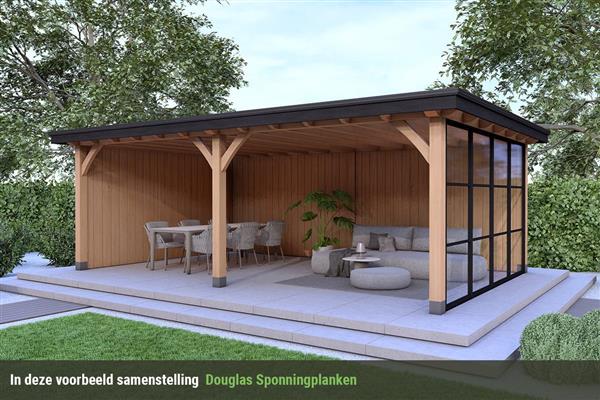 Grote foto overkapping royal serie 3 douglas 800 x 400 cm tuin en terras tuinhuisjes en blokhutten