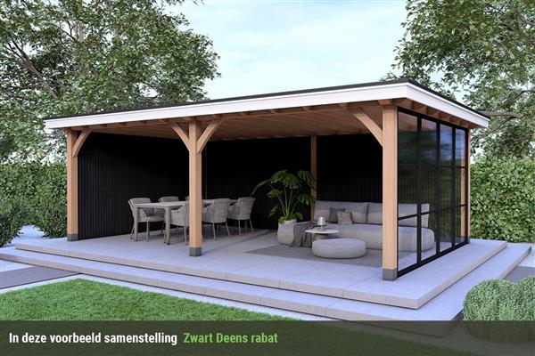 Grote foto overkapping royal serie 3 douglas 800 x 400 cm tuin en terras tuinhuisjes en blokhutten