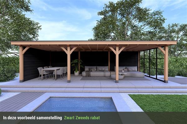 Grote foto overkapping royal serie 3 douglas 750 x 310 cm tuin en terras tuinhuisjes en blokhutten