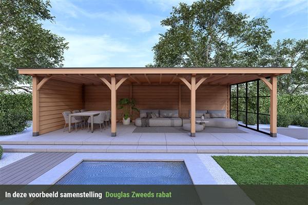 Grote foto overkapping royal serie 3 douglas 750 x 310 cm tuin en terras tuinhuisjes en blokhutten
