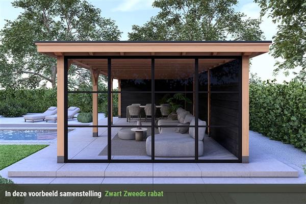Grote foto overkapping royal serie 3 douglas 750 x 310 cm tuin en terras tuinhuisjes en blokhutten