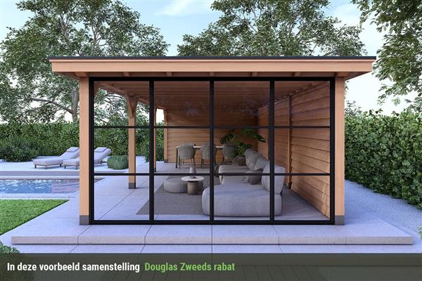 Grote foto overkapping royal serie 3 douglas 750 x 310 cm tuin en terras tuinhuisjes en blokhutten