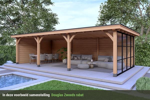 Grote foto overkapping royal serie 3 douglas 750 x 310 cm tuin en terras tuinhuisjes en blokhutten