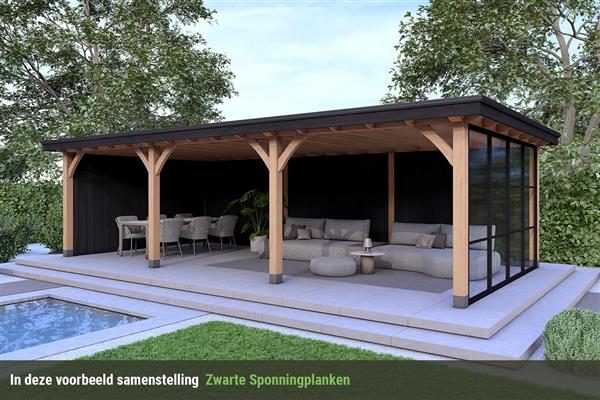 Grote foto overkapping royal serie 3 douglas 750 x 310 cm tuin en terras tuinhuisjes en blokhutten