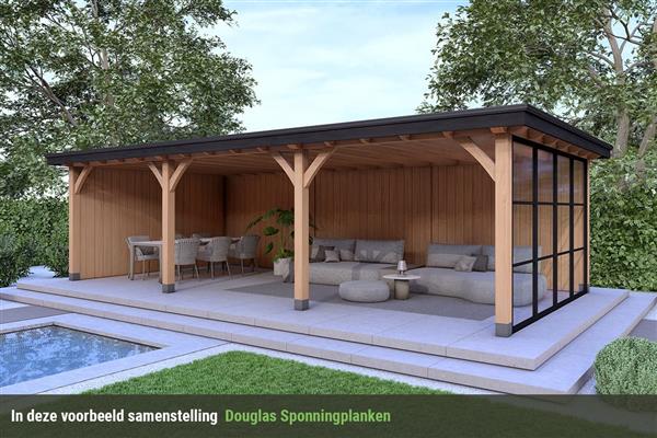 Grote foto overkapping royal serie 3 douglas 750 x 310 cm tuin en terras tuinhuisjes en blokhutten