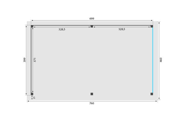 Grote foto overkapping royal serie 3 douglas 700 x 400 cm tuin en terras tuinhuisjes en blokhutten