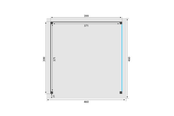 Grote foto overkapping royal serie 3 douglas 400 x 400 cm tuin en terras tuinhuisjes en blokhutten