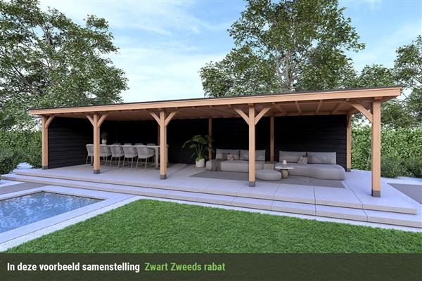 Grote foto overkapping royal serie 2 douglas 1200 x 310 cm tuin en terras tuinhuisjes en blokhutten