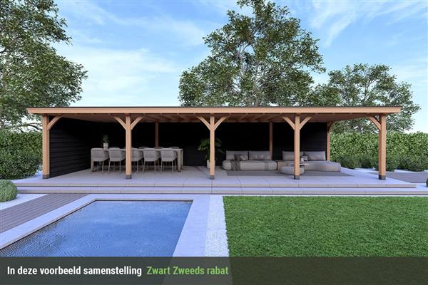 Grote foto overkapping royal serie 2 douglas 1200 x 310 cm tuin en terras tuinhuisjes en blokhutten