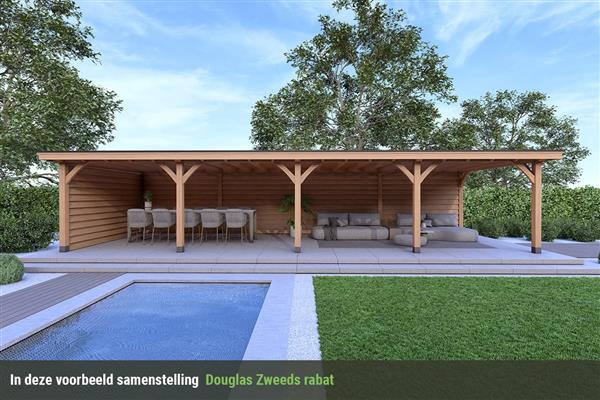 Grote foto overkapping royal serie 2 douglas 1200 x 310 cm tuin en terras tuinhuisjes en blokhutten