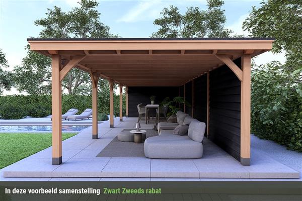 Grote foto overkapping royal serie 2 douglas 1200 x 310 cm tuin en terras tuinhuisjes en blokhutten