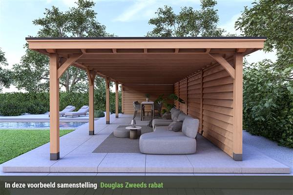 Grote foto overkapping royal serie 2 douglas 1200 x 310 cm tuin en terras tuinhuisjes en blokhutten