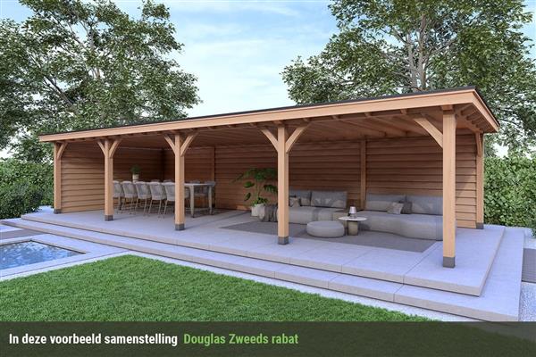 Grote foto overkapping royal serie 2 douglas 1200 x 310 cm tuin en terras tuinhuisjes en blokhutten