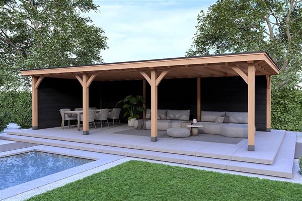 Grote foto overkapping royal serie 2 douglas 1050 x 400 cm tuin en terras tuinhuisjes en blokhutten