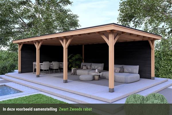Grote foto overkapping royal serie 2 douglas 1050 x 400 cm tuin en terras tuinhuisjes en blokhutten