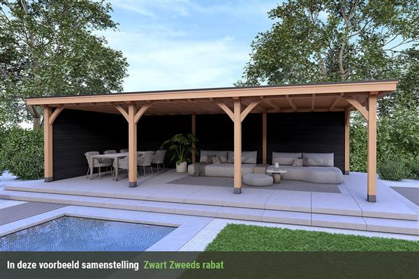 Grote foto overkapping royal serie 2 douglas 1050 x 400 cm tuin en terras tuinhuisjes en blokhutten
