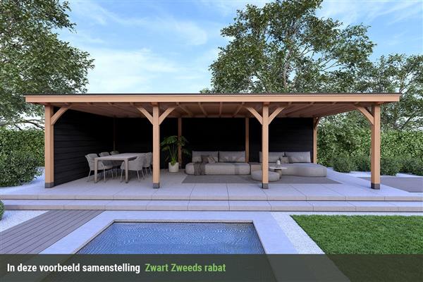 Grote foto overkapping royal serie 2 douglas 1050 x 400 cm tuin en terras tuinhuisjes en blokhutten
