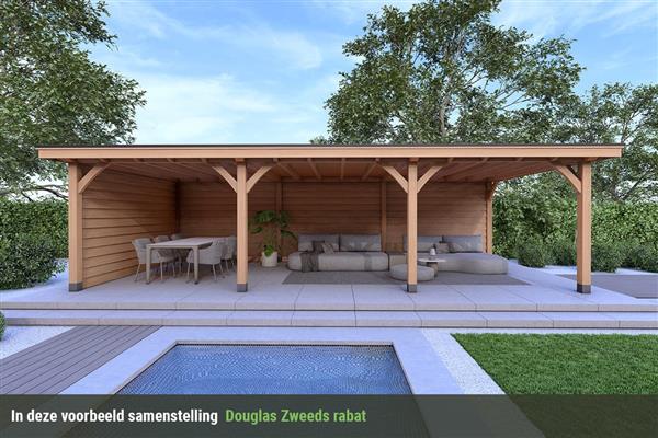 Grote foto overkapping royal serie 2 douglas 1050 x 400 cm tuin en terras tuinhuisjes en blokhutten